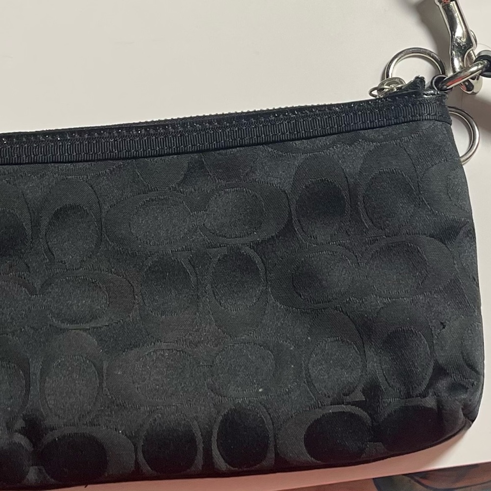 Coach Black Clutch with Signature Monogram - Picture 3 of 9